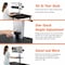 Victor Technology Standing Desk Electric Triple Monitor Standing Desk, 23" D X 28" W X DC475 - alternate 4