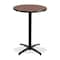 Kfi Round KFI 36in Dark Mahogany Breakroom Table with Arched X Base, HPL Top, Mahogany T36RD-B2125-38-MH - alternate 2