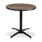 Kfi Round KFI 36in Walnut Breakroom Table with Arched X Base, 29 W, 36 L, 29 H, Laminate, Walnut T36RD-B2125-WL - alternate 2