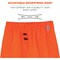 Ergodyne Hi-Visibility Rain Pants, Polyester, 32 1/4 in Inseam, Elastic Closure, Orange, Size 2XL 8915 - alternate 6