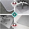 Floortex Chair Mat 46"x60", Rectangular Shape, Clear, for Hard Floor FCM121525ER - alternate 5