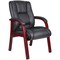 Boss Guest Chair, Wood Back, 26 in W 23" L 39" H, Loop, Vinyl Seat B8999-M - alternate 2