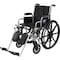 First Voice Wheelchair, 300lb, 18 In Seat, Silver/Black MDS806300D - alternate 2