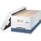 Bankers Box File Box, Corrugated Fiberboard, 12 in W, 24 in D, 10 in H, Lift-Off Locking Lid Closure 00701 - alternate 2
