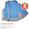 Ergodyne Cooling Vest, PVA, Evaporative, Up to 4 hr Max Cooling Time, Zipper Closure, 16 3/4 in Length, Blue 6667 - alternate 5