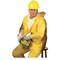Mcr Safety 3-Piece Rainsuit with Detachable Hood, PVC, 0.35 mil Thick, Detachable, Yellow, L 2003L - alternate 5