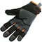 Proflex By Ergodyne Mechanics Gloves, AX Suede Palm, XL, Black/Gray 810 - alternate 3