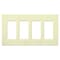 Lutron Designer Wall Plates, Number of Gangs: 4 Gloss Finish, Almond CW-4-AL - alternate 2
