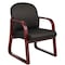 Boss B9570 Side Chair, Black Seat, Black Back, 24 in W 25" L 34" H, Fixed, Fabric Seat B9570-BK - alternate 2