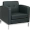 Ave 6 Collection: Wall Street Arm Chair, White Back, 30-1/2 in W 28" L 31" H, Built-in Arms, Leather Seat WST51A-W32 - alternate 3