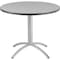 Iceberg CafeWorks Cafe/Breakroom Table, Gray Laminated Melamine Top, Silver Steel Frame, 36 in Dia x 30 in H 65621 - alternate 6