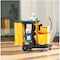 Rubbermaid Commercial Janitor Cleaning Cart with Zip Bag, 24 gal Capacity, 46 in L, 21 3/4 in W, 38 3/8 in H, Black/Yellow FG617388BLA - alternate 2