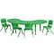 Flash Furniture Kidney Activity Table, Plastic, Steel, Green YU-YCX-0043-2-MOON-TBL-GREEN-E-GG - alternate 3