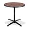 Kfi Round KFI 36in Dark Mahogany Breakroom Table with Arched X Base, 29 W, 36 L, 29 H, Laminate T36RD-B2125-MH - alternate 2