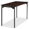 Iceberg Maxx Legroom Folding Table, Walnut Top, Charcoal Frame, 24 in W x 48 in L x 29.5 in H 65804 - alternate 2