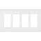 Lutron Designer Wall Plates, Number of Gangs: 4 Satin Finish, Snow SC-4-SW - alternate 2