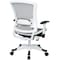 Office Star Managerial Chair Desk Chair, Adjustable Arms, 18-3/4" to 23" Height, Mesh, White 317W-W11C1F2W - alternate 3