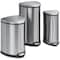 Safco 4 gal. Stainless Steel, Rigid Plastic Half-Round Wastebasket, Silver 9685SS - alternate 2