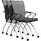 Mayline Training Chair Integrated Arms, 18-1/2" Height, Mesh, Black TSH1BB - alternate 3
