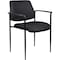 Boss Square Back Diamond Stacking Chair W/Arm In Black B9503-BK - alternate 2