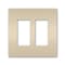Zoro Select Rocker Wall Plate, Number of Gangs: 2 Plastic, Smooth Finish, Almond RWP262LA - alternate 2
