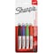 Sharpie Mini Permanent Marker Set, Black, Blue, Green, Red, Fine Tip, Capped, 4 PK 35113PP - alternate 2