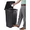 Safco 23 gal. Plastic Rectangular Trash Can, Black 9923BL - alternate 6