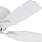 Hunter Decorative Ceiling Fan, 42 in Blade Dia, 5 Blades, 3 Speeds, 120V AC, White, 12.4" W 51059 - alternate 5