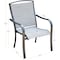 Hanover Foxhill All-Weather Commercial-Grade Aluminum Dining Chair FOXHLDNCHR-1GM - alternate 4