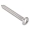 Zoro Select Sheet Metal Screw, No. 10 x 1-1/2 in, Plain 18-8 Stainless Steel Pan Head Phillips Drive, 100 PK U51660.019.0150 - alternate 1
