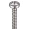 Zoro Select Sheet Metal Screw, No. 10 x 1-1/2 in, Plain 18-8 Stainless Steel Pan Head Phillips Drive, 100 PK U51660.019.0150 - alternate 3
