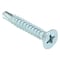 Zoro Select Self-Drilling Screw, #8 x 1 in, Zinc Plated Steel Flat Head Phillips Drive, 100 PK U31830.016.0100 - alternate 4