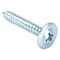 Zoro Select Sheet Metal Screw, #8 x 1 in, Zinc Plated Steel Wafer Head Phillips Drive, 100 PK U26456.016.0100 - alternate 1