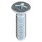 Zoro Select #8-32 x 5/8 in Phillips Flat Machine Screw, Zinc Plated Steel, 100 PK U24670.016.0062 - alternate 2
