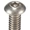 Tamper-Pruf Screws 1/4"-20 x 3/4 in Torx Button Tamper Resistant Screw, Plain Finish, 18-8 Stainless Steel, 25 PK 91260 - alternate 2