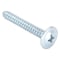 Zoro Select Sheet Metal Screw, #8 x 1-1/4 in, Zinc Plated Steel Wafer Head Phillips Drive, 100 PK U26456.016.0125 - alternate 1