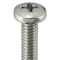 Zoro Select #8-32 x 7/8 in Phillips Pan Machine Screw, Plain 18-8 Stainless Steel, 100 PK U51122.016.0087 - alternate 3