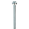 Zoro Select #10-24 x 3-1/2 in Combination Phillips/Slotted Round Machine Screw, Zinc Plated Steel, 100 PK U24212.019.0350 - alternate 2