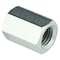 Zoro Select Coupling Nut Reducer, 7/8"-9 and 3/4"-10, Steel, Grade 2, Zinc Plated, 1-3/4 in Lg, 1-1/4 in Hex Wd 1JE69 - alternate 1
