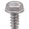 Zoro Select Self-Drilling Screw, #10 x 3/4 in, Plain 410 Stainless Steel Flange Hex Head External Hex Drive U31860.019.0075 - alternate 3