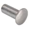 Zoro Select Semi-Tubular Rivet, Oval Head, 1/8 in Dia., 9/32 in L, Stainless Steel Body, 50 PK 1HED5 - alternate 2