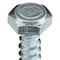 Zoro Select Lag Screw, 1/4 in, 1 in, Steel, Zinc Plated Hex External Hex Drive, 100 PK U08280.025.0100 - alternate 3