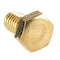 Zoro Select Not Graded, M6-1.00 Hex Head Cap Screw, Plain Brass, 10 mm L, 25 PK HC3B06010-025P1 - alternate 1