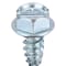 Malco Sheet Metal Screw, #8 x 1/2 in, Plain Steel Flange Hex Head External Hex Drive, 1000 PK HW8X1/2ZT - alternate 3