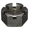 Zoro Select 2-1/2"-4 Grade 8 Plain Finish Carbon Steel Round Slotted Castle Nut U12030.250.0001 - alternate 1