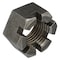 Zoro Select 2-1/2"-4 Grade 8 Plain Finish Carbon Steel Round Slotted Castle Nut U12030.250.0001 - alternate 2
