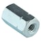 Zoro Select Coupling Nut, 1/4"-20, Steel, Grade 5, Zinc Plated, 7/8 in Lg, 1/2 in Hex Wd, 5 PK 250180BG - alternate 1