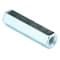 Zoro Select Coupling Nut, 1/4"-20, Steel, Grade A, Zinc Plated, 1-3/4 in Lg, 7/16 in Hex Wd, 10 PK U11400.025.0175 - alternate 1