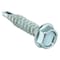 Zoro Select Self-Drilling Screw, #8 x 3/4 in, Zinc Plated Steel Flange Hex Head External Hex Drive, 200 PK U31810.016.0075 - alternate 4