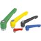 Kipp Adjustable handle, plastic, black, 1/2-13 stainless threads K0270.4A51
